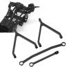 Aluminum Alloy Upgrade RC Chassis Links Steering TIE RODS Smooth Driving Suitable for FMS FCX24 1/24 Crawler (Black) view 2