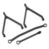Aluminum Alloy Upgrade RC Chassis Links Steering TIE RODS Smooth Driving Suitable for FMS FCX24 1/24 Crawler (Black) view 3