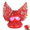Red Angel Rubber Duck with Wings, Diamond Stripes, Crown, Glasses - Funny Dashboard Duck Ornament for Car Decor, Office and Gifts | for Stress Relief, DIY Accessories Included view 1