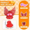 Red Angel Rubber Duck with Wings, Diamond Stripes, Crown, Glasses - Funny Dashboard Duck Ornament for Car Decor, Office and Gifts | for Stress Relief, DIY Accessories Included view 2