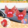 Red Angel Rubber Duck with Wings, Diamond Stripes, Crown, Glasses - Funny Dashboard Duck Ornament for Car Decor, Office and Gifts | for Stress Relief, DIY Accessories Included view 3
