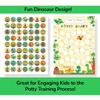 Dinosaur Potty Training Chart for Toddlers Boys with 250+ Reward Stickers view 2