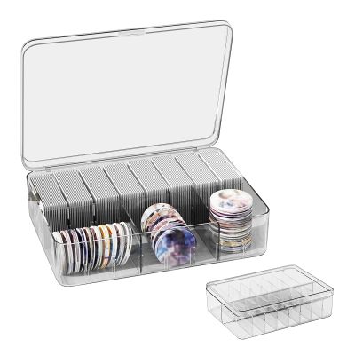Upgrade Blank Playing Card Cases, Clear Plastic Deck Box Holders for Game Cards & Mobile phone charging cable (Clear 26cm*20cm*7.3cm)