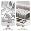 Upgrade Blank Playing Card Cases, Clear Plastic Deck Box Holders for Game Cards & Mobile phone charging cable (Clear 26cm*20cm*7.3cm) view 4