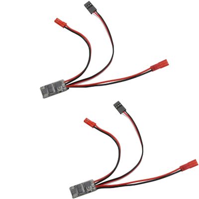 10A Brushed ESC 1-3S Two Way Motor Speed Controller with Brake/Without Brake 1A BEC for RC Vehicle Car Boat Model(Two Way no Brake 2pcs)