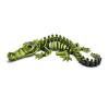 3D Printer Toys 3D Printed Animal Crocodile Skeleton for Stress Relief Home Office Decompression Decor Executive Desk Toys-Black Gold||34cm/13.4in view 1