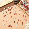 DanLingJewelry 40Pcs Mini Tool Kit Charms Metal Home Tool Plier Scissor Hammer Display Decoration for Party Dollhouse Accessories Landscape view 4