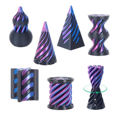 6 Pack Spiral Cone Fidget Toys - Impossible Cone 3D Printed Impossible Pyramid Pass Through 3D Printed Toy Mini Sensory Toy for Stress Relief Anxiety, Desktop Decoration Gifts for Adults Teens Kids