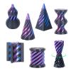 6 Pack Spiral Cone Fidget Toys - Impossible Cone 3D Printed Impossible Pyramid Pass Through 3D Printed Toy Mini Sensory Toy for Stress Relief Anxiety, Desktop Decoration Gifts for Adults Teens Kids view 1
