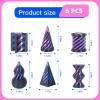 6 Pack Spiral Cone Fidget Toys - Impossible Cone 3D Printed Impossible Pyramid Pass Through 3D Printed Toy Mini Sensory Toy for Stress Relief Anxiety, Desktop Decoration Gifts for Adults Teens Kids view 2