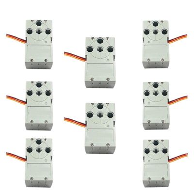 2/4/8 pcs Parts Compatible Block servo Dual Output Shaft 360 Degree Angle(8pcs servo)