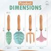 Magorius Kids Gardening Tools Set - 9 Piece Real Metal Tools with Sturdy Wood Handles, Includes Washable Apron, Hat, Tote Bag and Watering Can - STEM Outdoor Learning Gift for Boys and Girls. view 2