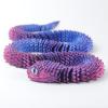 3D Printed Snake 3D Print Animals Viper for Stress Relief Home Office Decompression Decor Executive Desk Toys-Laser Purple||13cm/5.1in view 1