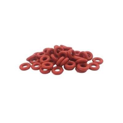 50pcs Red Silicon o Type Seal 1mm Thickness 4mm-35mm OD VMQ O-Ring Seal Gasket Good Elasticity 55Shore O Type Ring Seal Gasket(9x7x1mm)