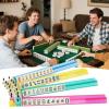 4 Colors Mahjong Racks with Pushers - Clear Acrylic Mahjong Rack and Pusher Combo, 18.5 Inch Modern American Ma-hjong Tile Racks, Family Game Night view 3
