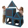 Magnetic Fort Building Panels 16PCS Blue Felt Panels, Kids Magnetic Playhouse Construction Toy Set for Creative Fort Building, Building Blocks Kit for Indoor Playhouse, Tunnels & Structures view 1
