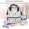 TZTTZT Elegant Lavender Print Diaper Bag Backpack, Toddler Baby Girl Boy Diaper Bag for Mom Dad, Mommy Bags Travel Baby Bags for Women Men view 3