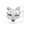 Abaodam 2pcs White Fox Half Face Mask Eva Material for Halloween Masquerade Party Womens Cosplay Carnivals and Dress-up Accessories view 2