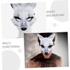 Abaodam 2pcs White Fox Half Face Mask Eva Material for Halloween Masquerade Party Womens Cosplay Carnivals and Dress-up Accessories view 3