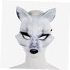 Abaodam 2pcs White Fox Half Face Mask Eva Material for Halloween Masquerade Party Womens Cosplay Carnivals and Dress-up Accessories view 4