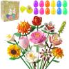 12 PCS Prefilled Easter Eggs with Flower Building Blocks Set, Easter Basket Stuffers Fillers for Adults and Teens Aged 14+ Easter Theme Party Favors, Easter Egg Hunt Prizes and Classroom Gifts view 1
