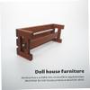 2Pcs Mini Bench 1:12 Scale Mini Benches for Crafts Tiny Wooden Furniture for Dollhouse Accessories and Model Scenes view 2