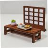2Pcs Mini Bench 1:12 Scale Mini Benches for Crafts Tiny Wooden Furniture for Dollhouse Accessories and Model Scenes view 4