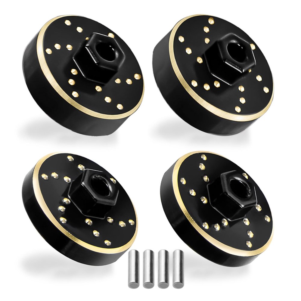 4PCS Brass Wheel Weights Upgrades Wheel Hex Hub Adapter Brass Counterweight for 1/32 Redcat Ascent-32 Upgrades