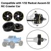 4PCS Brass Wheel Weights Upgrades Wheel Hex Hub Adapter Brass Counterweight for 1/32 Redcat Ascent-32 Upgrades view 2