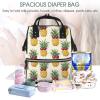 TZTTZT Red Glasses Pineapple Print Diaper Bag Backpack, Toddler Baby Girl Boy Diaper Bag for Mom Dad, Mommy Bags Travel Baby Bags for Women Men view 3