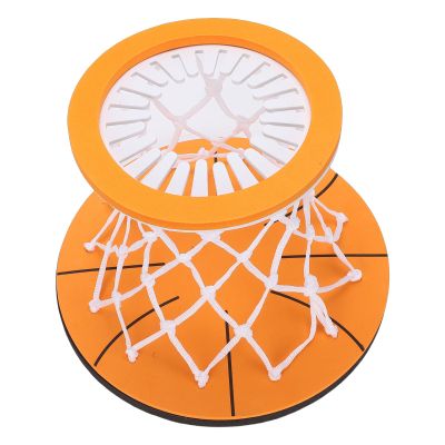 Aramox Ceiling Basketball Hoop, Hanging Indoor Mini Basketball Toy Mounted with Ball Adhesive Patch for Game Fun