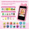 Kids Smart Phone for Gifts Birthday Christmas,Gimubaba Toy Phone Toddler Cell Phone Play Phone with 2.8" Touchscreen/Dual Camera/TF Card for Playing Game/Music/Learning (Bright Pink) view 3