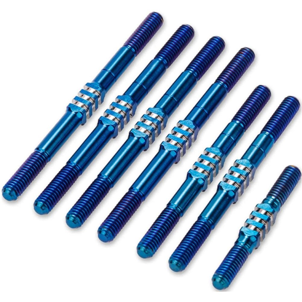 J Concepts 5317-1 Schumacher Cat Pb Fin Titanium Turnbuckle Set (Blue)