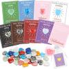 12 Pack Valentines Day Gifts for Kids, Valentines Day Cards with Heart-Shaped Crystal Gemstones for School Classroom Exchange, Valentine Party Favors&Goody Bag Fillers for Girls and Boys Ages 412 view 1