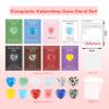 12 Pack Valentines Day Gifts for Kids, Valentines Day Cards with Heart-Shaped Crystal Gemstones for School Classroom Exchange, Valentine Party Favors&Goody Bag Fillers for Girls and Boys Ages 412 view 2