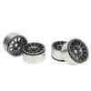 4 Pcs 2.6in Beadlock Wheels Rims, Aluminum Alloy RC Crawler Wheels for 1/10 Remote Control Car, Reusable Non - Adhesive Off - Road Rims with High Wear Resistance (Ti Color) view 4