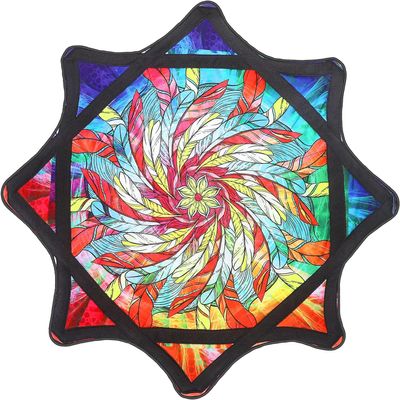 Craglen Flowstar Beginner Spinning Cloth: Easy Spin Flow Toy for Rave, Party & Practice - 300g, 24.4 Inch, Double Sided Print for All Skill Levels (Beginner to Pro)(Plume)