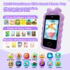 Kids Smart Phone for Gifts Birthday Christmas,Gimubaba Toy Phone Toddler Cell Phone Play Phone with 2.8" Touchscreen/Dual Camera/TF Card for Playing Game/Music/Learning (Purple) view 2