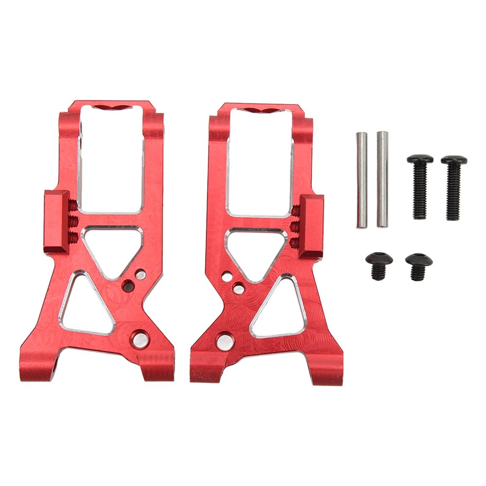 Aluminum Alloy Front Suspension Arms Metal Front Swing Arm Upgrade Parts for 4 Tec 2.0 3.0 1/10 RC On Road Car Strong Durable Lightweight Performance Boost (Red)