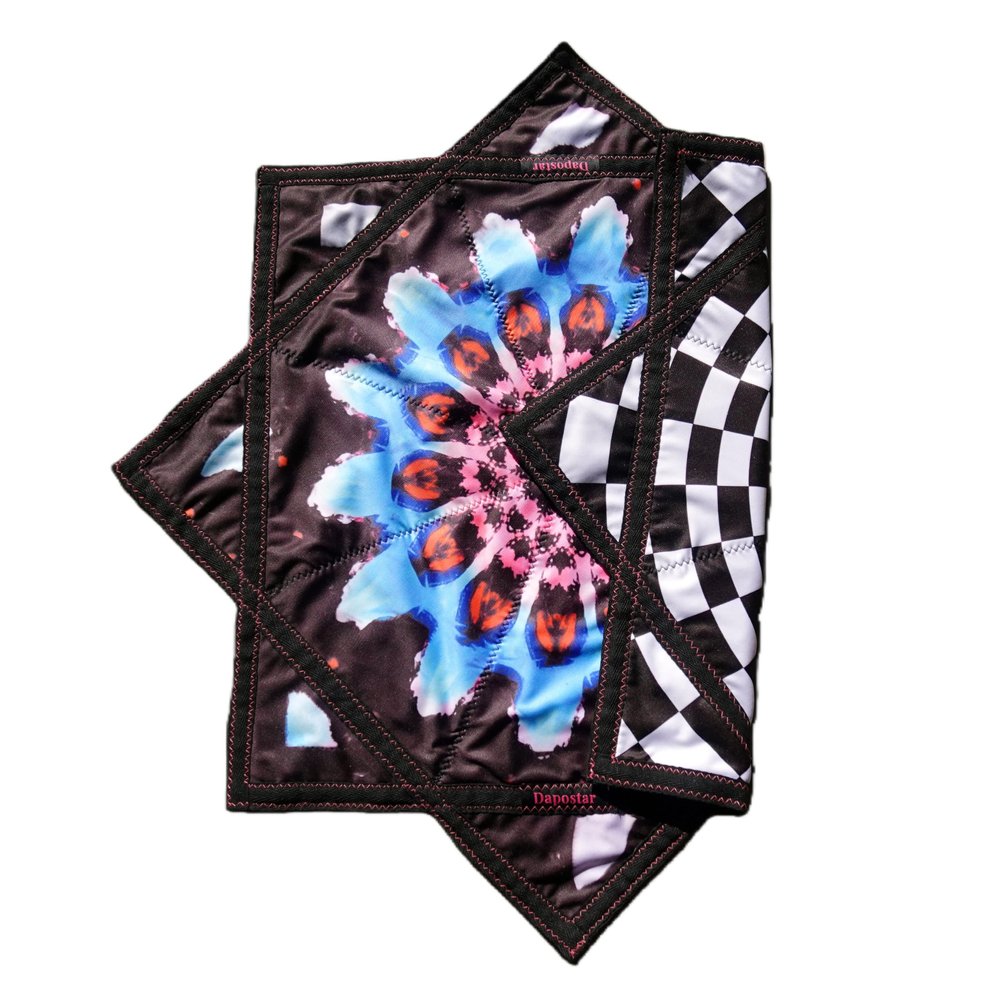 BVCY Flow Star UV Juggling Toy Easy to Rotate Beginners Cloth Spinning Flying Toy Beginners Cloth Spinning R07-style4 Blue&Black
