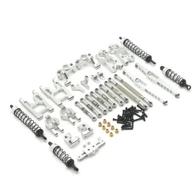 12427 12428 12423 FY-03 1/12RC Car Metal Upgraded Spare Parts Steering Cup Swing Arm Body Rod Shock Absorber Compatible with(Silver)