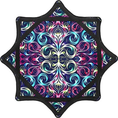 Craglen Flowstar Beginner Spinning Cloth: Easy Spin Flow Toy for Rave, Party & Practice - 300g, 24.4 Inch, Double Sided Print for All Skill Levels (Beginner to Pro)(Paisley Pattern)