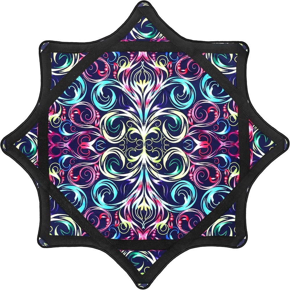 Craglen Flowstar Beginner Spinning Cloth: Easy Spin Flow Toy for Rave, Party & Practice - 300g, 24.4 Inch, Double Sided Print for All Skill Levels (Beginner to Pro)(Paisley Pattern)