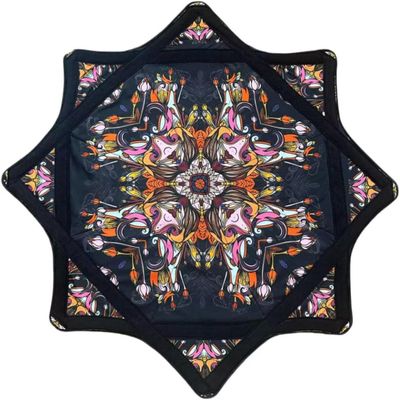 Craglen Flowstar Beginner Spinning Cloth: Easy Spin Flow Toy for Rave, Party & Practice - 300g, 24.4 Inch, Double Sided Print for All Skill Levels (Beginner to Pro)(01)