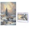 Jigsaw Puzzles 1000 Pieces Custom Puzzle from Photos Personalized Wooden Puzzle Winter Snow Scene Puzzles Picture Puzzle Gifts for Family Wedding Christmas Birthday view 1