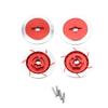 Gucagle RC Brake Disc Aluminum Alloy Wheel Accessory High Performance Non Directional Braking Surface Durable Upgrade Part for HSP 94123 R31 1/10 RC Car 4pcs Set Yellow Red Purple Pink (Red) view 1