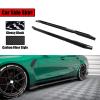 A Set Car Side Skirt Compatible with M3 G80 G81 2021-2023 Spoiler Splitter Diffuser Body Kit Protection Carbon Fiber Look Maxton Style(Gloss Black) view 2