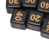 10Pcs Dice Set Plastic Right Angle 6 Sided Numbers Dice for Game Desktop Education Black Durable Lightweight Portable for Board Games Math Games Educational Games view 2
