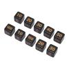 10Pcs Dice Set Plastic Right Angle 6 Sided Numbers Dice for Game Desktop Education Black Durable Lightweight Portable for Board Games Math Games Educational Games view 3