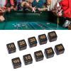 10Pcs Dice Set Plastic Right Angle 6 Sided Numbers Dice for Game Desktop Education Black Durable Lightweight Portable for Board Games Math Games Educational Games view 4